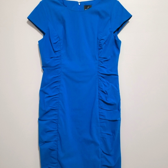 Adrianna Papell Dresses & Skirts - Adrianna Papell | Surf Spray Blue | Ruched, Cap Sleeve, Sheath Dress | Size 12